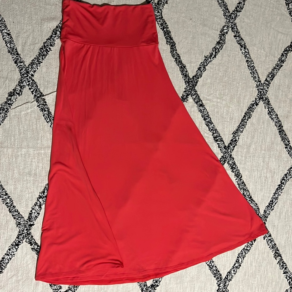 Coral LuLaRoe maxi skirt size S